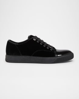 Lanvin Men's Curb Napa Leather Low-Top Sneakers | Neiman Marcus