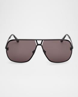 TOM FORD Men's Rickie-02 Metal Aviator Sunglasses | Neiman Marcus