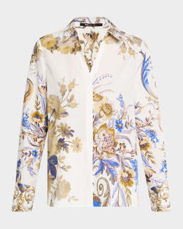 Alice + Olivia Kiva Oversized Pajama Shirt | Neiman Marcus