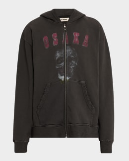 JW ANDERSON ラウントトゥアンクルフツ ANW39080A 16323 JW Anderson Men's Anchor Embroidery Zip Hoodie | Neiman Marcus