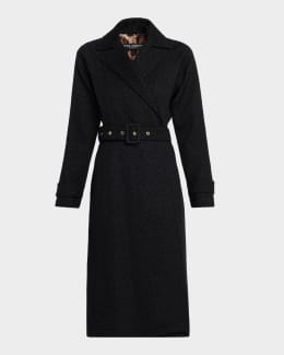 Courreges Reedition Vinyl Belted A-Line Trench Coat | Neiman Marcus