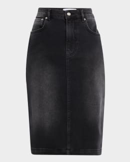 Moschino Jeans Denim Shadow Mini Skirt | Neiman Marcus