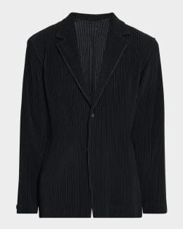 Homme Plisse Issey Miyake Men's Basics Pleated Cardigan | Neiman