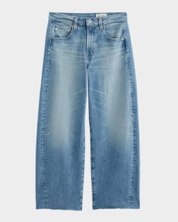 Marc Jacobs Charm Chain Oversized Wide-Leg Jeans | Neiman Marcus