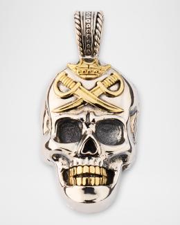 David Yurman Men's Memento Mori Skull Pendant with Diamonds in 18K