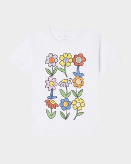 Stella McCartney Kids Girl's Stella Lettering Flowers