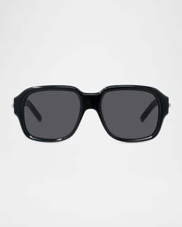 Givenchy Men's GV One Acetate and Nylon Rectangle Sunglasses