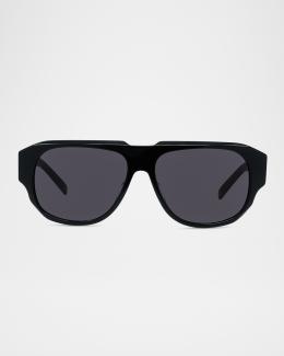 Gucci Men's GG1726SM Acetate Rectangle Sunglasses | Neiman Marcus
