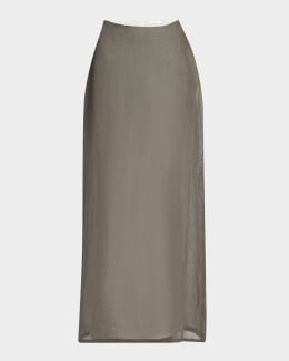 THE ROW Saul Maxi Skirt with Pockets | Neiman Marcus