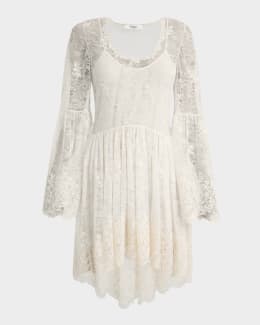 【Zimmermann】COCO LACE TUNIC MINI DRESS レースチュニック Zimmermann Silk Coco Tunic Midi Dress | Harrods US