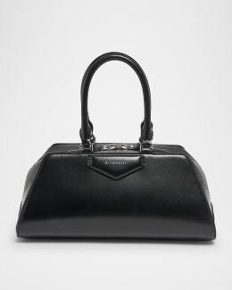 Prada Soft Grain Leather Top-Handle Bag | Neiman Marcus