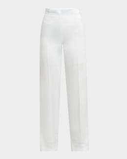 Jil Sander Button-Side Relaxed Straight-Leg Paneled Pants