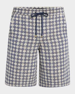 Amiri Men's Bleach Bandana Denim Shorts | Neiman Marcus
