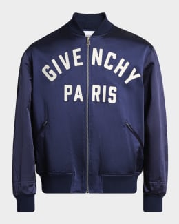 Givenchy Men's 4G Sequined Denim Work Jacket | Neiman Marcus