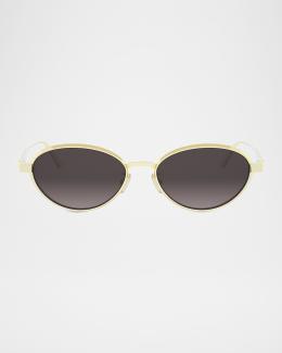 AUREUM COLLECTIVE Como Twisted Acetate Oval Sunglasses in Tortoise and Gold NEW Aureum Collective Como Twisted Acetate Oval Sunglasses  main image 2