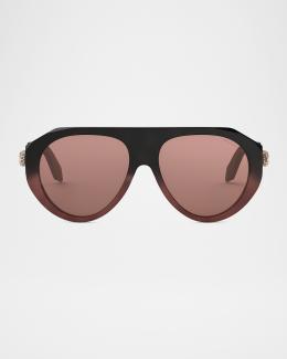 Max Mara Miller-2 Metal Aviator Sunglasses | Neiman Marcus display picture 1