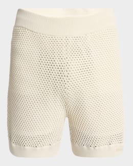 【関税&送料込】Givenchy Cream Silk Blend Shorts Givenchy Men's Silk All-Over Logo Shorts | Neiman Marcus