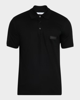 Ferragamo Men's Cotton Logo Polo | Neiman Marcus