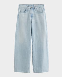 デニム・ジーパン MARC JACOBS OVERSIZE DENIM JEANS WITH CHAIN Marc Jacobs Charm Chain Oversized Wide-Leg Jeans | Neiman Marcus