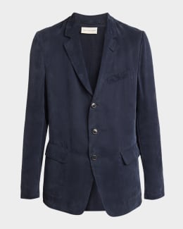 トップス DRIES VAN NOTEN Navy Long Knit Merino wool sweater - Autumn-Winter Men | Dries Van Noten