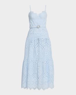 Celena Two Tone Lace Dress in Light Blue | Generation Love 10 / Light Blue/White