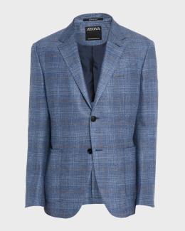 ジャケット・アウター archive zegna sport teck jacket mode ZEGNA Men's Maxi-Plaid Woven Patch-Pocket Sport Coat | Neiman Marcus