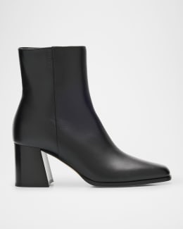 Prada Calfskin Block-Heel Ankle Boots | Neiman Marcus