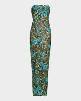 Bronx and Banco Jasmine Embroidered Floral Applique Mini Dress | Neiman  Marcus