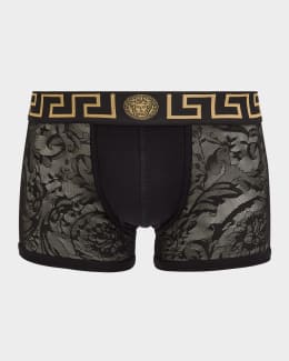 Versace Men's 3-Pack Low Rise Greca Trunk | Neiman Marcus