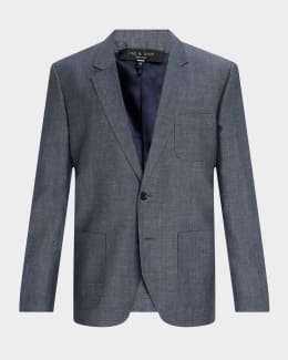 Helmut Lang Men's Jersey Anatomical Zip Blazer | Neiman Marcus