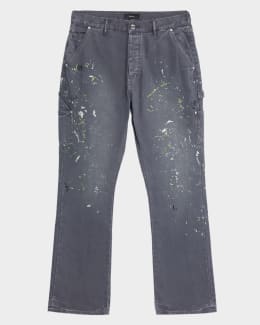 PURPLE Men's Oil Spill Skinny Jeans | Neiman Marcus
