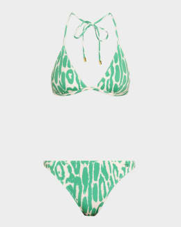 【TOM FORD】Floral Pattern Bikini TOM FORD Floral Print Bikini Set | Blue | FARFETCH