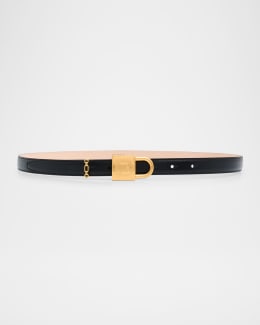 Balmain Calfskin Leather Belt W/ Safety Pin | Neiman Marcus