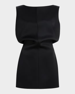 Khaite Winona Paneled Mini Dress | Neiman Marcus