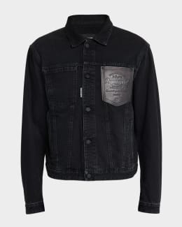 Dsquared2 Men's Logo-Embroidered Wool-Blend Coach Jacket | Neiman