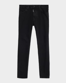 パンツ DSQUARED2 coating skinny denims black Dsquared2 Men's Metallic Coated Skinny Jeans | Neiman Marcus