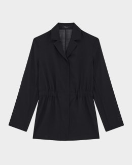 Theory 3-Button Stretch Tailored Jacket | Neiman Marcus