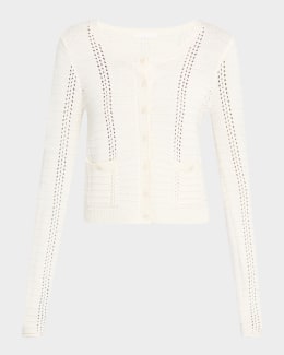 Emporio Armani Striped Rib Knit Cardigan | Neiman Marcus