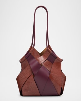 THEMOIRE Dhea Vegan Fabric Top-Handle Bag | Neiman Marcus