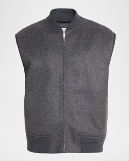 ジャケット・アウター ATON stand collar wool padded vest ATON stand collar wool padded vest