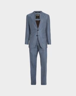 ZEGNA Men's Windowpane Couture Suit | Neiman Marcus