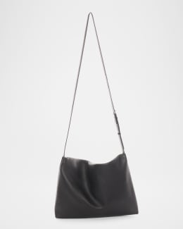 上質★THE ROW Nan black leather shoulder bag Nan leather messenger bag in black - The Row | Mytheresa