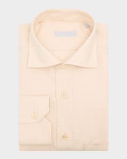 Stefano Ricci Men's Textured Silk Dress Shirt | Neiman Marcus