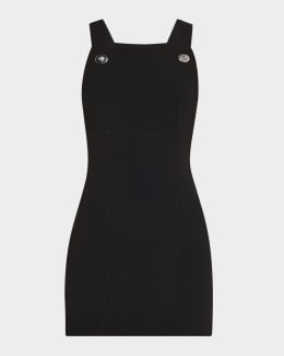 A.L.C. Dion Draped Lace-Trim Satin Mini Dress | Neiman Marcus