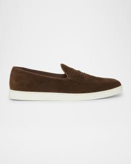 Stuart Weitzman Men\'s Rich Brown Suede Slip-Ons Stuart Weitzman Anders Platform Slip-On Shoe (Men  main image 3