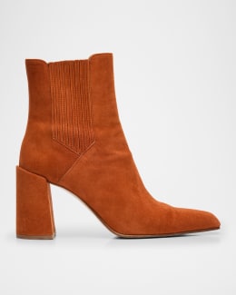 Saint Laurent Niki Suede YSL Stiletto Ankle Booties | Neiman