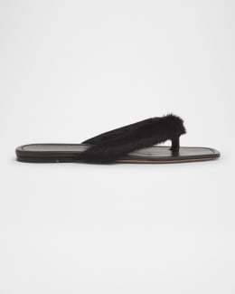 Marni Flower Leather Slide Sandals | Neiman Marcus