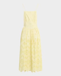Self-Portrait Crochet Lace Midi Dress | Neiman Marcus