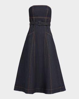 Self-Portrait Boucle Sleeveless Midi Dress | Neiman Marcus