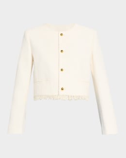 L'Agence Sylvia Metallic Tweed Jacket | Neiman Marcus